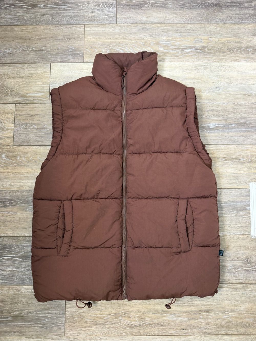 Cotton On Brown Chunky Oversized Quilted Puffer Vest Sz XS